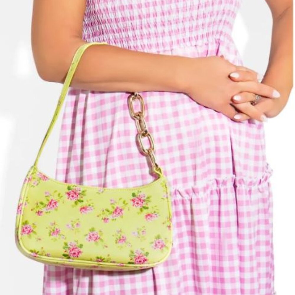 House of Wants flower print & Vegan Leather Size: 9.5 x 5.5
